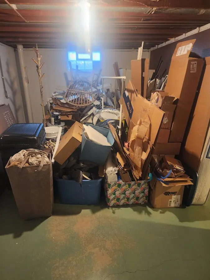 Roll-off dumpster container at job site for 6 Yard Dumpster Rental in Welcome